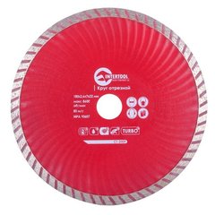 Алмазный диск Intertool 180х2.6х7х22 мм (турбоволна)