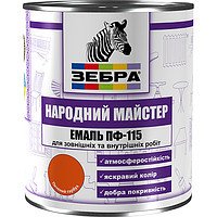Эмаль ПФ-115 Народний Майстер молочный шоколад 0.9 кг